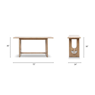 Turnkey - Trestle Console Table - Antique Brown