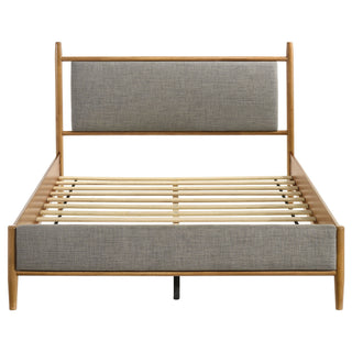 Panel Platform Bed With Upholstered Headboard And Footboard
