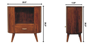 Cortez - T Bar Open Slot Cabinet - Dark Brown