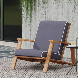 Outdoor Club Chair, Patio Lounge Chair With Removable Cushion