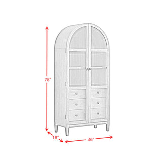 Portico - Display Cabinet - Brown Oak