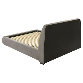 Modern Upholstered Platform Bed With Tufted Headboard