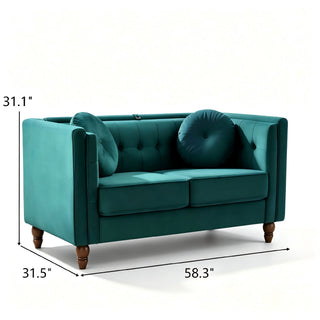 Chesterfield Loveseat 2 Seater Couch For Living Room