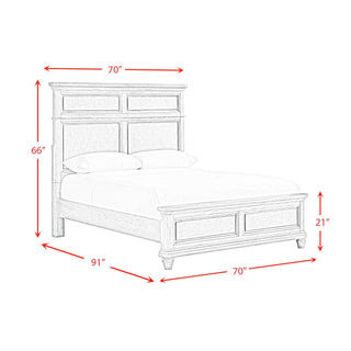 Whit-Ash - Panel Bedroom Set
