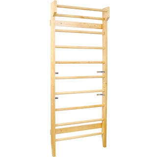 Gymnastics Stall Bar Multi Use Swedish Ladder For Home Gym And Physical Therapy - Natural