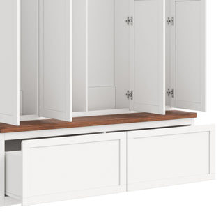 Hall Tree With 4 Hidden Cabinets