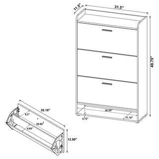 Claire - 3 Tier Shoe Cabinet - Brown