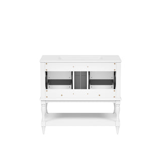 Bathroom Vanity Cabinet With Undermount Sink, 4 Drawer Set