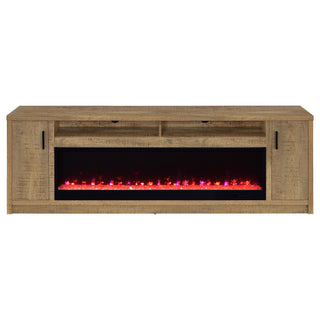 Nevada - Fireplace TV Stand With Flame Visualizer - Brown