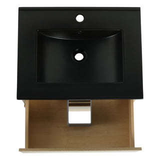 Wall Mounted Bathroom Vanity With Sink, 2 Soft Close Drawers