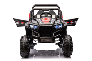 12V7A*1 30W*4 Four-Wheel Drive Seat One Button Start, Forward And Backward, High And Low Speed, Music, Front Light, Power Display, Two Doors Can Open, 2.4G R / C, Seat Belt Four Wheel Absorber