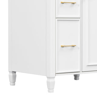 Freestanding Bathroom Vanity With Sink, Soft Close Door, Tip Out Drawer
