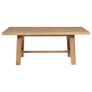 6 Piece Extension Leaf Dining Set With Expandable Table, Spindle Back Chairs And Bench - Natural