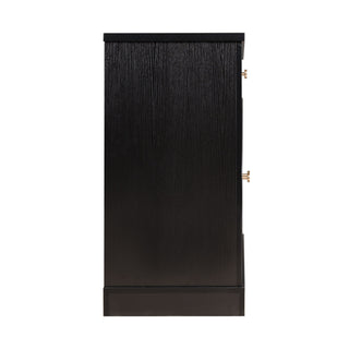 Sideboard Cabinet With 1 Drawer And 2 Arched Doors With Adjustable Shelves For Entryway - Black