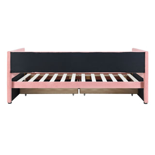 Daybed With Two Drawers And Wood Slat