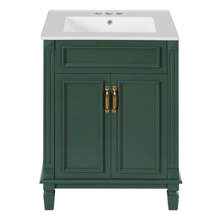 Bathroom Vanity With Top Sink, Cabinet With 2 Soft Closing Doors