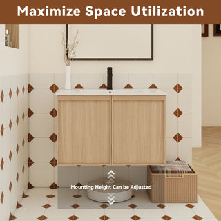 Floating Bathroom Vanity With Sink Combo