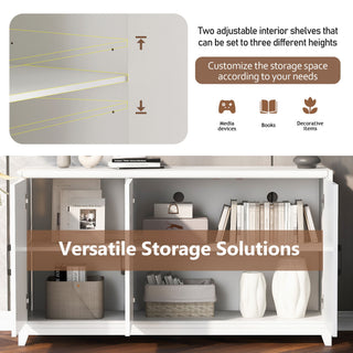 TV Stand, Media Console Cabinet With 2 Spacious Storage Space