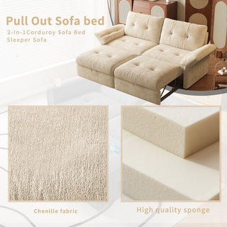 Sofa Bed, 2 In 1 Design For Living Rooms