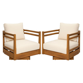 Outdoor Smooth Swivel Chair With Cushions