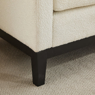 Upholstered End Of Bed Bench With Arms, 2 Bolsters For Bedroom - Ivory
