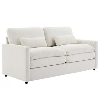 Cozy Upholstered Cushion Loveseat Sofa For Living Room