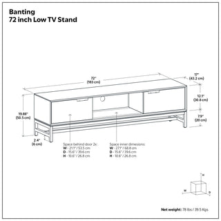 Banting - Low TV Stand - Walnut Brown