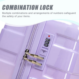 Luggage Set 20" /24" /28" With Combination Lock And Silent Wheels