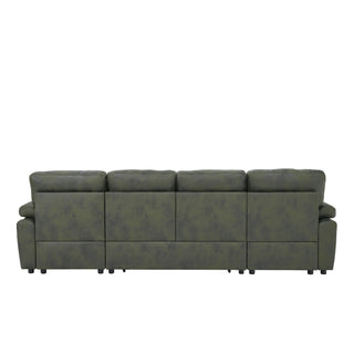 Convertible Sectional Sofa Bed With Pull Out Sleeper And Storage
