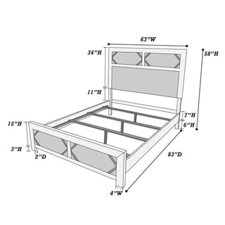 Transitional Bed With High Headboard