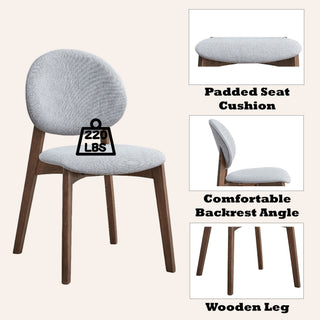 Hadasa - 5 Pieces Dining Room Set - Light Gray / Walnut
