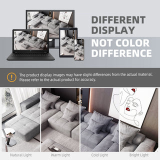Modern Oversized Diy Combination Modular Sectional Sofa With Pillows