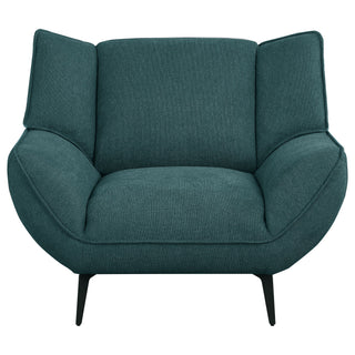Grenada - Upholstered Flared Arm Accent Chair - Teal Blue
