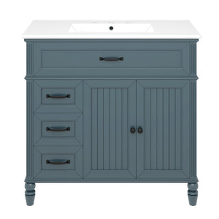 Bathroom Vanity With Sink, Freestanding Cabinet & Drawers