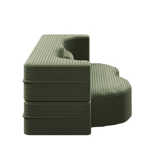 Convertible Foam-Filled Sleeper Sofa Bed With 2 Pillows
