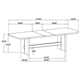 Kimpton - Rectangular Dining Table With Extension Leaf - Beige