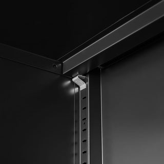Modern Storage Cabinet With Adjustable Shelves, Magnetic Door Stopper