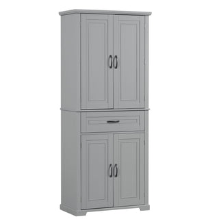 Bathroom Storage Cabinet With Doors And Drawer, Adjustable Shelf