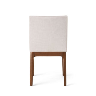 Dining Chairs With Upholstered Seat And Backrest (Set of 2) - Light Beige / Walnut