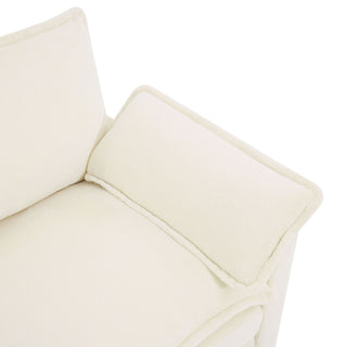 Modern 3 Seater Sofa With Side Storage Pockets For Living Room