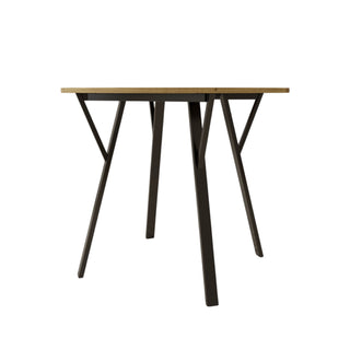Round Dining Table, For 2 - 4 People - Rustic Brown