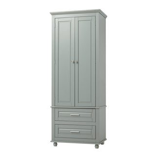 Tall Storage Cabinet With 2 Drawers For Bathroom