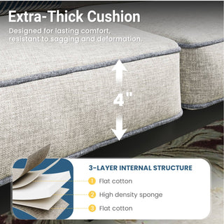 Patio Furniture Set & Coffee Table And Cushions For Backyard