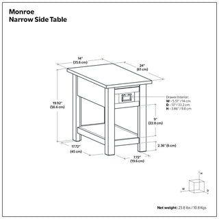 Monroe - Handcrafted Side Table