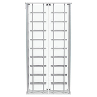 Wine Storage LED Curio Cabinet - Chrome