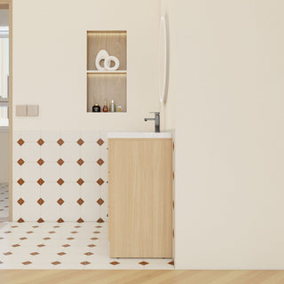 Wall Mounted Floating Bathroom Vanity With Sink, Door & Drawers Modular Cabinet