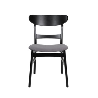 Modern Dining Chair With Upholstered Seat And Wood Frame
