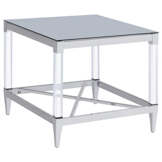 Wallingsford - 2 Piece Square Coffee And End Table Set - Chrome