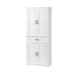 Bathroom Storage Cabinet With Doors And Drawer, Adjustable Shelf
