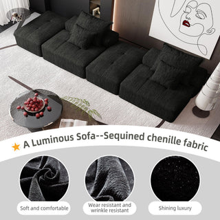 Modern Oversized Diy Combination Modular Sectional Sofa With Pillows